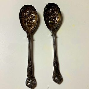 Two serving pieces received as a wedding gift from Neiman Marcus